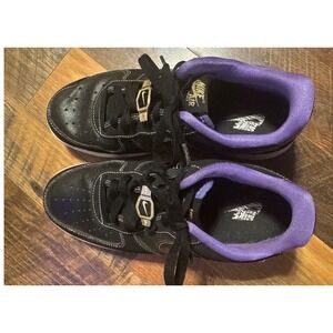 Nike Air Force 1 Low 07 LV8 World Champ Black Purple Lakers Colorway Size 8.5